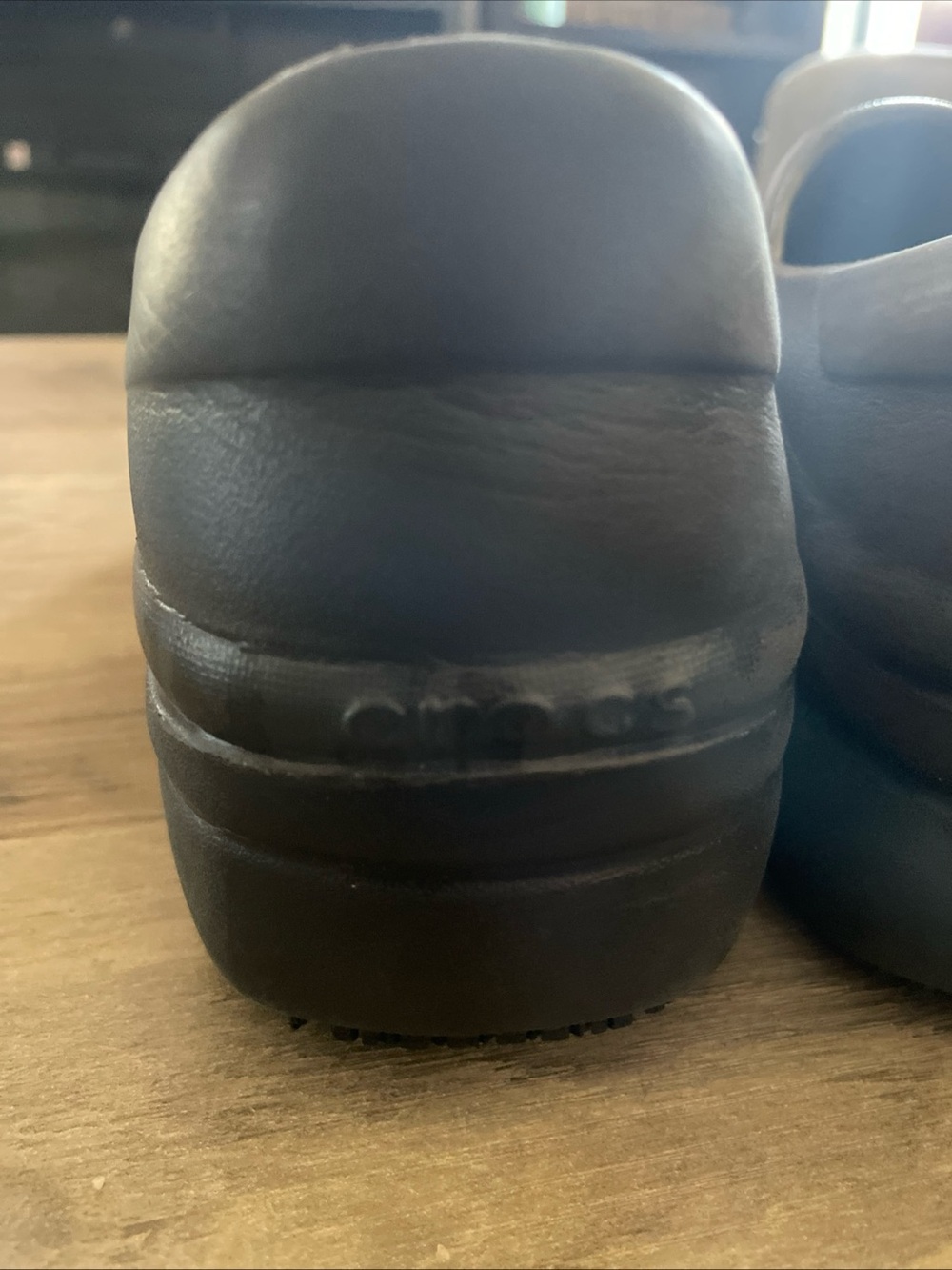 Crocs Neria Pro 11 Black gray cheetah print medical healthcare clogs women’s 9 - Picture 6 of 10